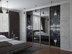 Wardrobe in bedroom interior photo