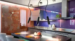 Фартук из стекла на кухню фото в интерьере