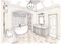 Bathroom Interior Pencil