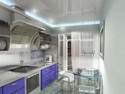 Design of suspended ceilings in the kitchen 12 sq m