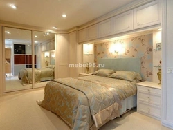 Bedroom design with two wardrobes