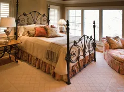 Wrought iron bedroom interior