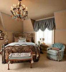 Wrought iron bedroom interior