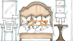 Painted bedroom photo
