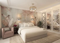 Bedroom Design With Wardrobe In Light Colors