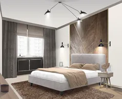 Bed headboard design in the bedroom modern style photo