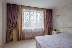 Фота фіранак і штор у спальню