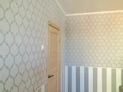 Wallpaper In The Hallway In Two Colors Photo