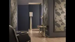 Wallpaper in the hallway in two colors photo
