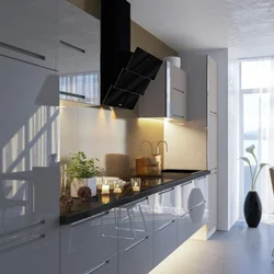 Kitchens with closed hood photo