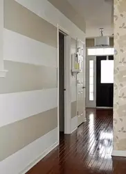 Hallway design with wallpaper for painting
