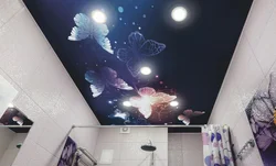 Фото потолка в ванной фотопечать