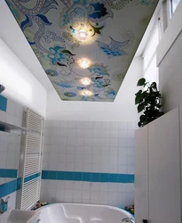 Photo of the ceiling in the bathroom photo printing