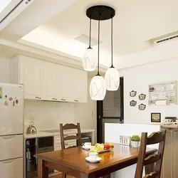 Chandelier for a small kitchen interior photo