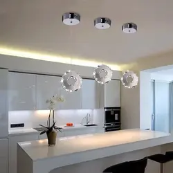 Chandelier for a small kitchen interior photo