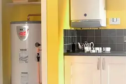 Спрятать напольный котел на кухне фото