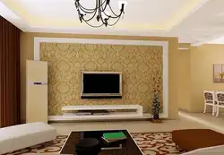 Wallpapering Living Room Ideas Photo