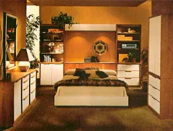 Retro bedroom interior