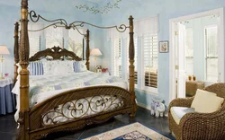 Retro bedroom interior