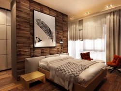 Interior of bedroom walls in apartment
