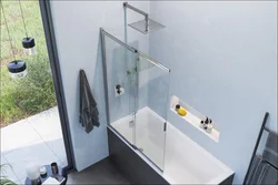 Photo of glass curtains for baths