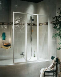 Photo of glass curtains for baths
