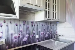 Wall panel for the entire kitchen wall photo