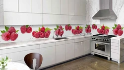 Wall panel for the entire kitchen wall photo