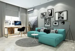 Modern design of wall colors in an apartment