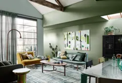 Modern design of wall colors in an apartment