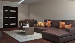 Combination Of Floor And Furniture Colors In The Living Room Interior