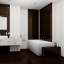 Photo white-brown bathroom