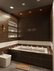 Photo white-brown bathroom