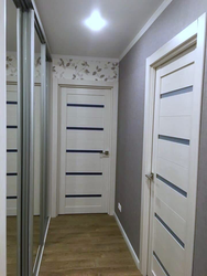 Light door in the interior in the hallway