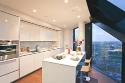 Panoramic kitchen interior design
