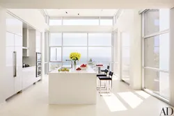 Panoramik mətbəx interyer dizaynı