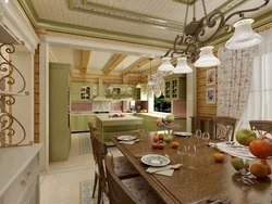 Kitchen dining room interior Provence style