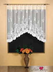 Curtain for the kitchen with a short arch photo