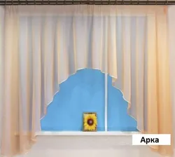 Штора на кухню кароткая аркай фота