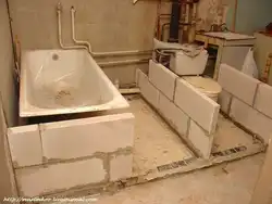 Ванная из блоков фото