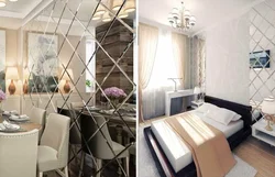Kitchen design with mirror panel