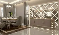 Güzgü paneli ilə mətbəx dizaynı