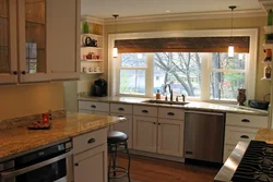 Built-in kitchen in the window photo