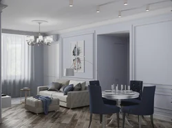 Cold living room interior