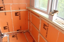 Insulate the loggia step by step photo