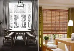Blinds on the window in the kitchen photo and tulle how