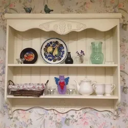 Shelves for the kitchen in Provence style photo