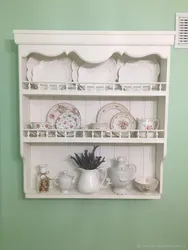Shelves for the kitchen in Provence style photo