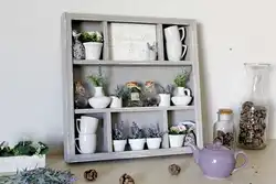 Shelves for the kitchen in Provence style photo