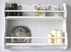 Shelves for the kitchen in Provence style photo